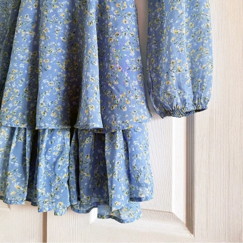 Japna Blue Floral Mini Dress - Picture 8 of 8